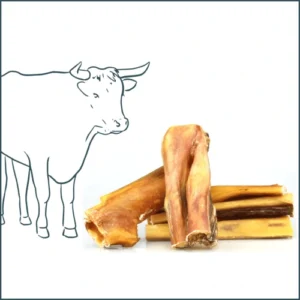 Friandise naturelle – Peau de tête de bœuf extra dure – 15 cm