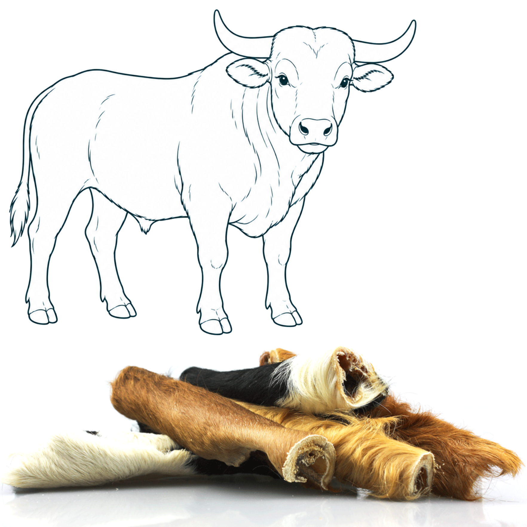 Peau de bœuf avec poils — friandise naturelle pour chien — Cyno'Lau